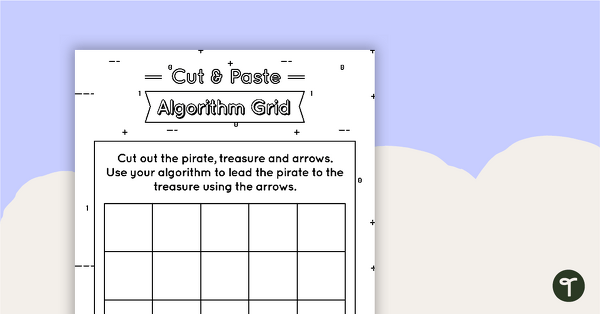 Go to Cut and Paste Algorithm Grid - Black and White teaching resource