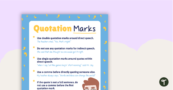 Quotation Marks Poster teaching resource
