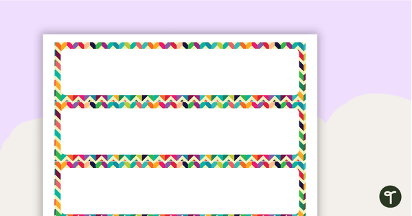 Go to Bright Chevron - Tray Labels teaching resource