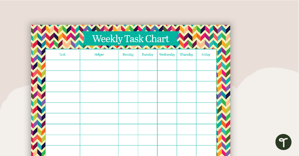 Go to Bright Chevron - Weekly Task Chart teaching resource