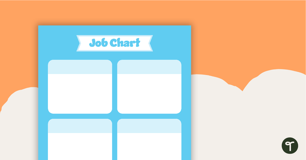 Plain Sky Blue - Job Chart teaching resource
