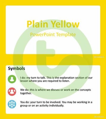 Preview image for Plain Yellow - PowerPoint Template - teaching resource