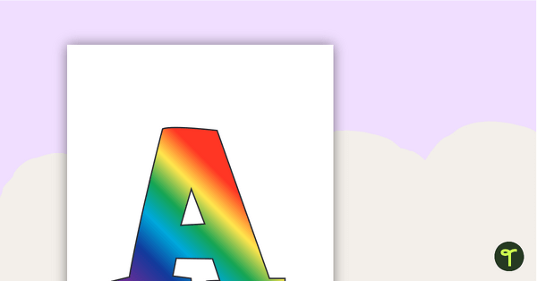 Rainbow Spectrum - Letter, Number And Punctuation Sets teaching resource
