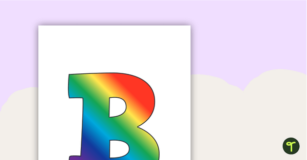 Rainbow Spectrum - Letter, Number And Punctuation Sets teaching resource