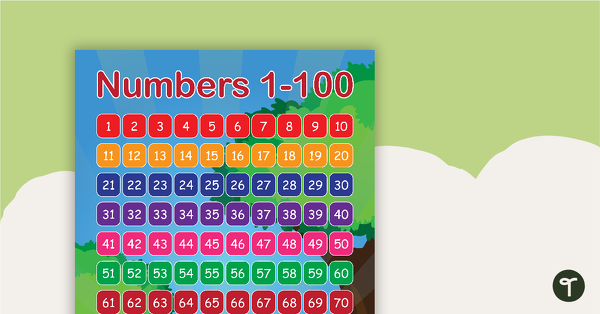 Go to Numbers 1 to 100 - Trees teaching resource