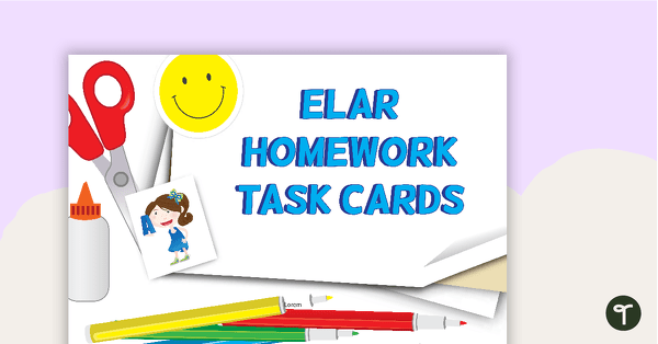 Go to Language Arts Homework Task Cards and Worksheets - Grades 1–2 teaching resource