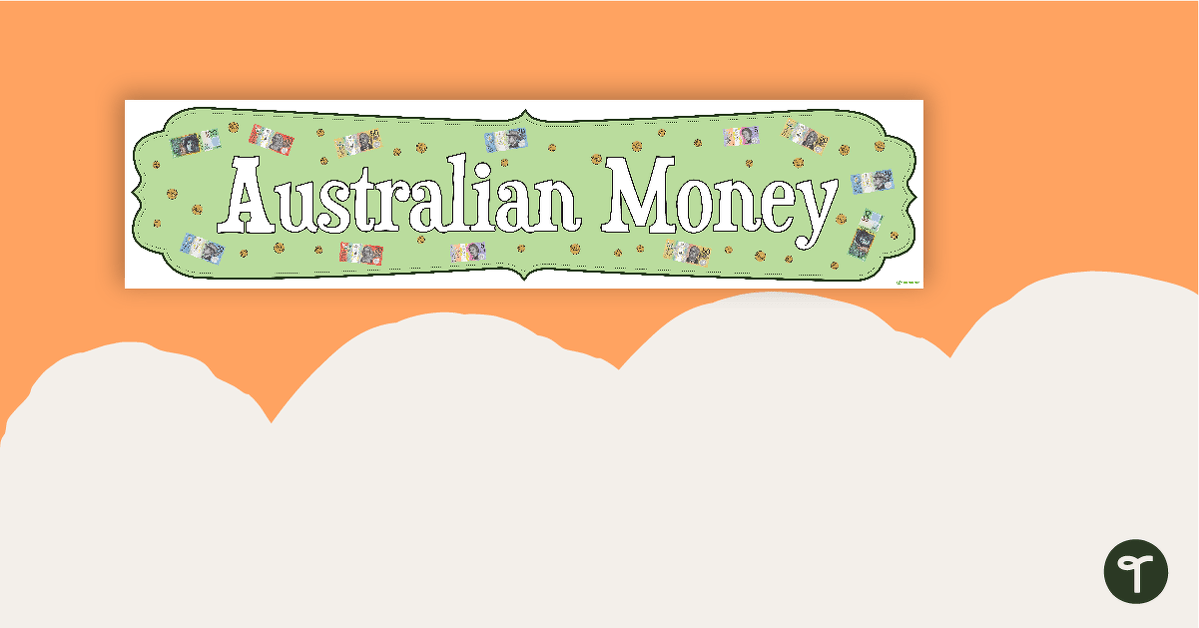 Australian Money Display Banner teaching resource