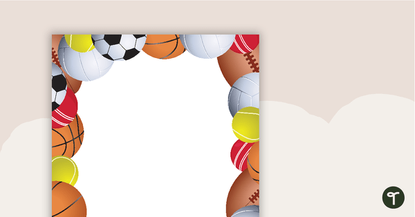 Sport Page Border - Balls teaching resource