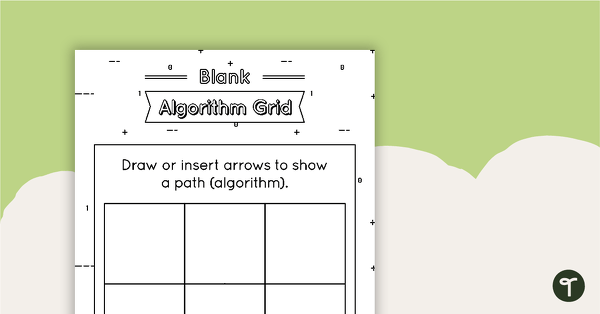 Image of Blank Algorithm Grid - Black and White