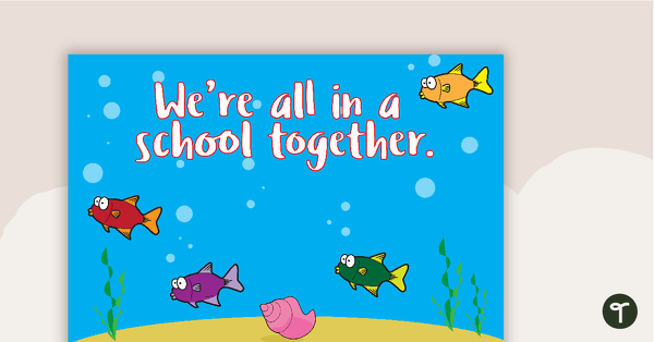 Go to Class Welcome Sign - Fish teaching resource