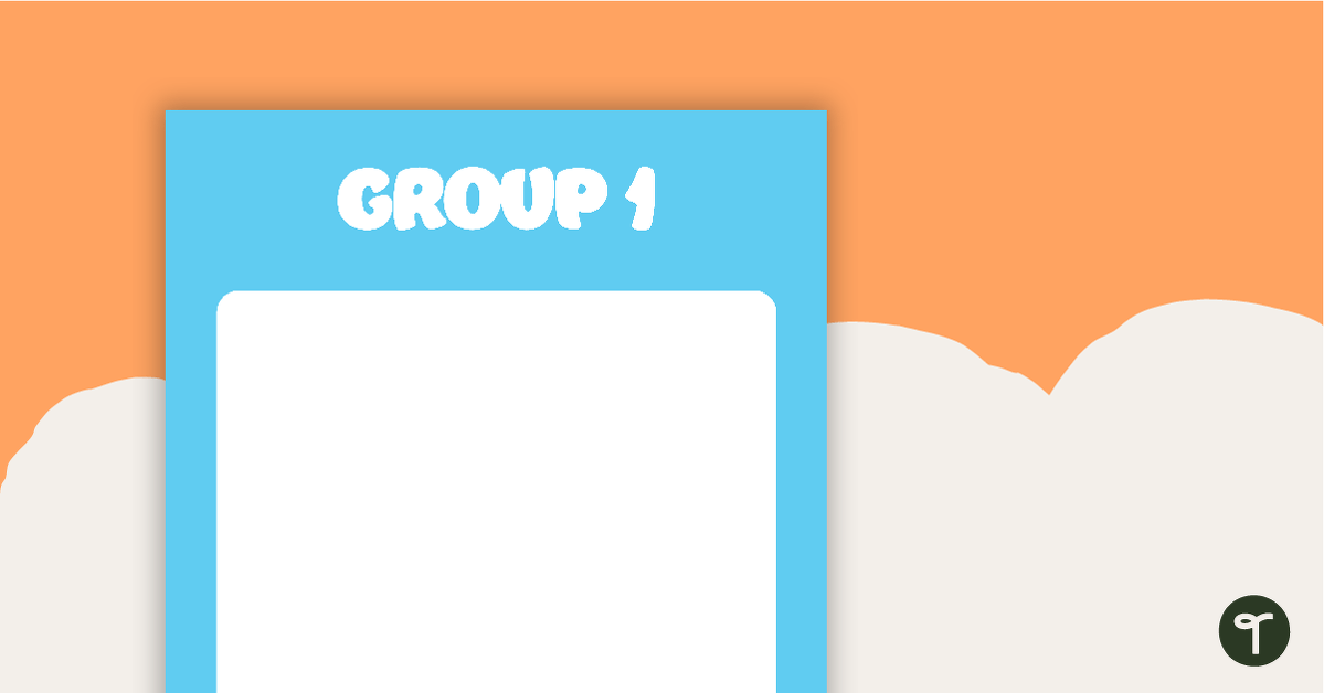 Plain Sky Blue - Grouping Posters teaching resource