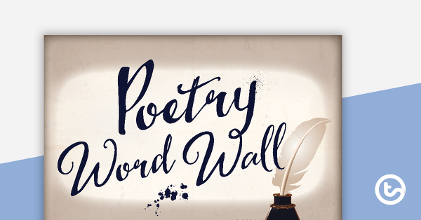 Go to Poetry Word Wall teaching resource