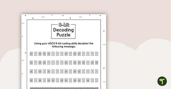 8-bit Decoding Puzzle teaching resource