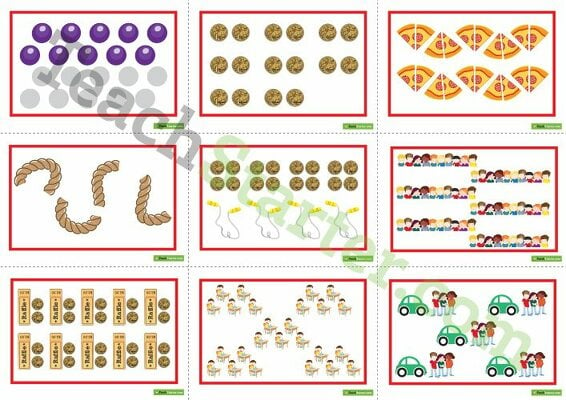 Maths Word Problem Match-Up Game - 0- 50 Division and Multiplication teaching resource