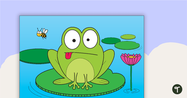 Frog in a Pond - Colored Picture teaching resource