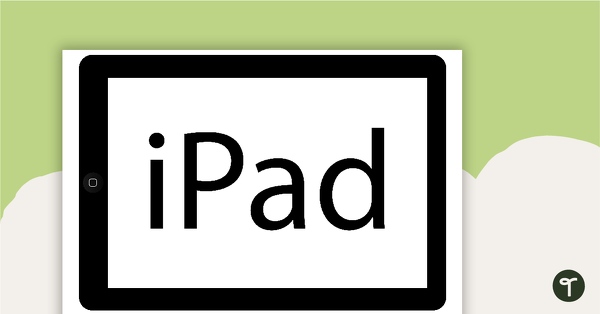 iPad Organization Signs teaching resource