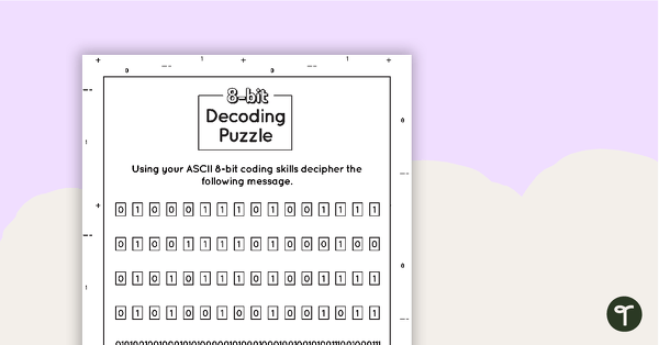 8-bit Decoding Puzzle teaching resource