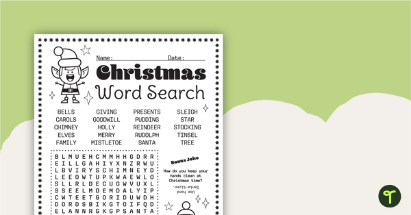 Go to Christmas Word Search teaching resource