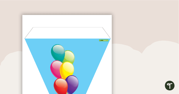 Happy Birthday Bunting - Balloons teaching resource