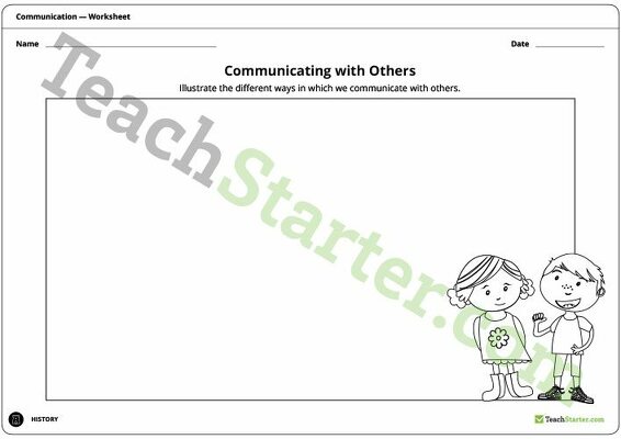 Communicating with Others - Worksheet teaching resource