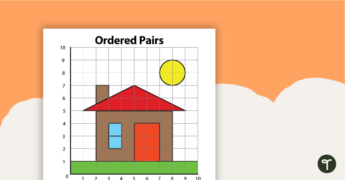 Drawing With Ordered Pairs - House teaching resource