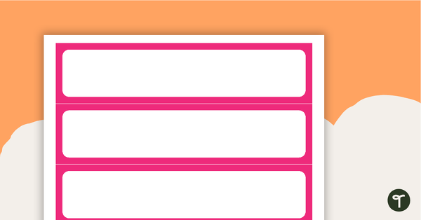 Go to Plain Pink - Tray Labels teaching resource