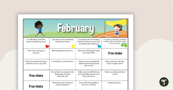 Go to February Writing Prompts - Lower Primary teaching resource