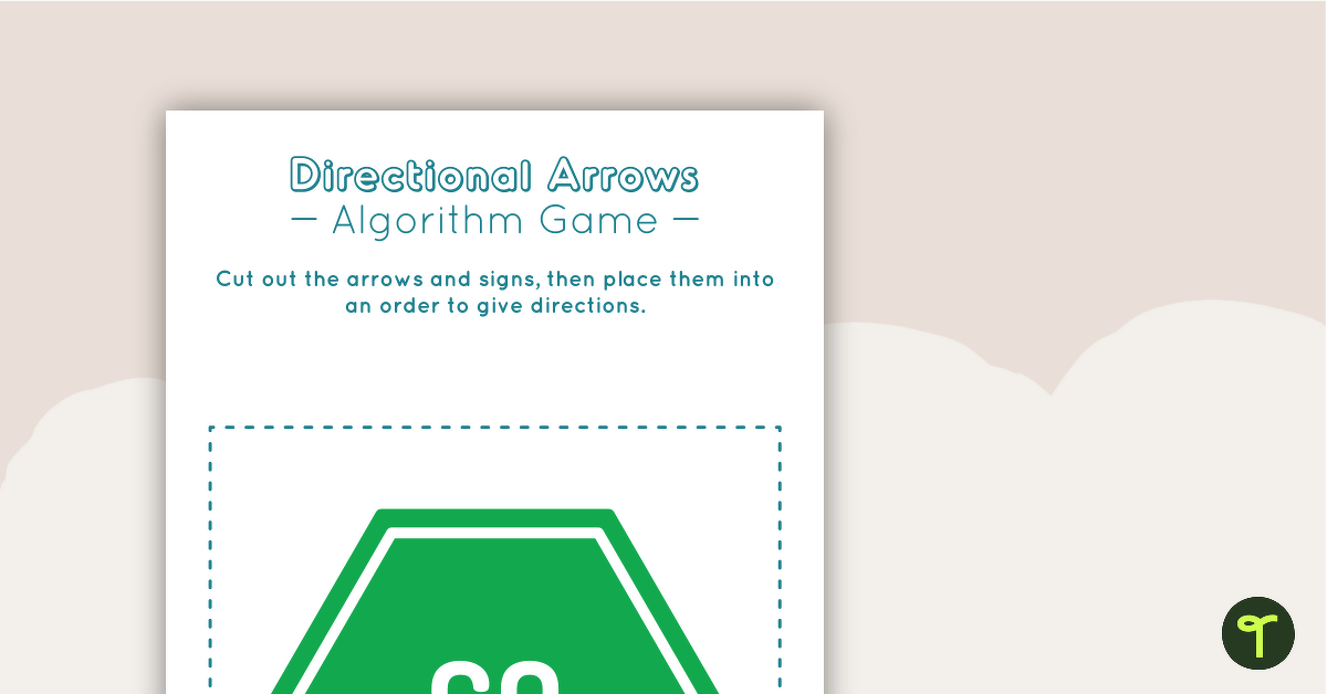 Directional Arrows Algorithm Game teaching resource