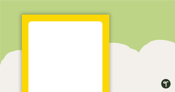 Go to Plain Yellow - Portrait Page Border teaching resource