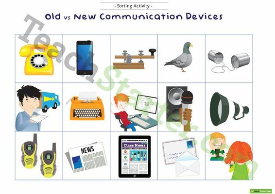 Old vs New Communication Devices - Sorting Activity teaching resource
