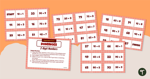 Preview image for Expanded Notation Dominoes (2-Digit Numbers) - teaching resource