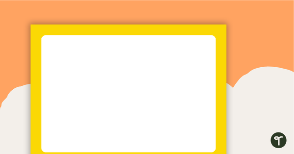 Go to Plain Yellow - Landscape Page Border teaching resource