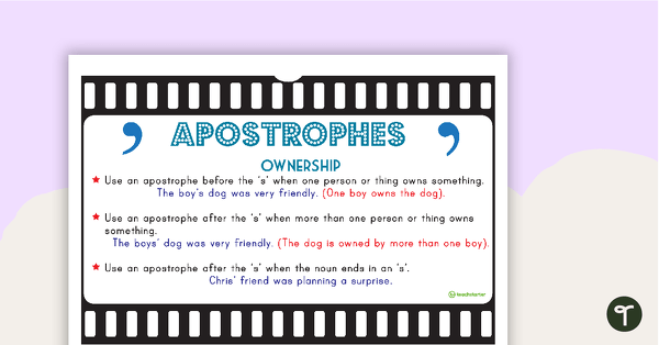 Punctuation Movie Show Reel teaching resource