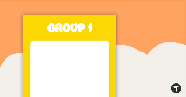Go to Plain Yellow - Grouping Posters teaching resource