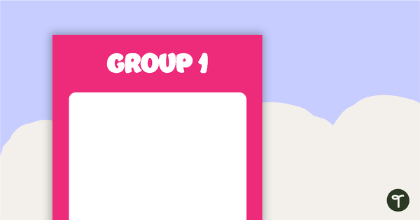 Plain Pink - Grouping Posters teaching resource