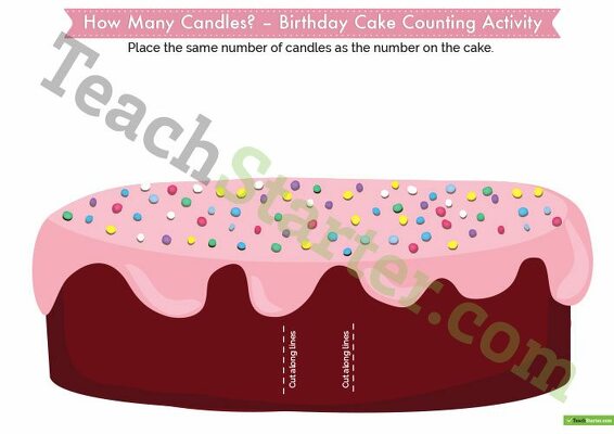 How Many Candles? - Birthday Cake Counting Activity teaching resource
