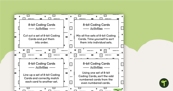 Preview image for 8-bit Coding Card Packs with Activities - teaching resource