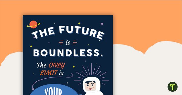 The Future is Boundless. The Only Limit is Your Imagination - Motivational Poster teaching resource