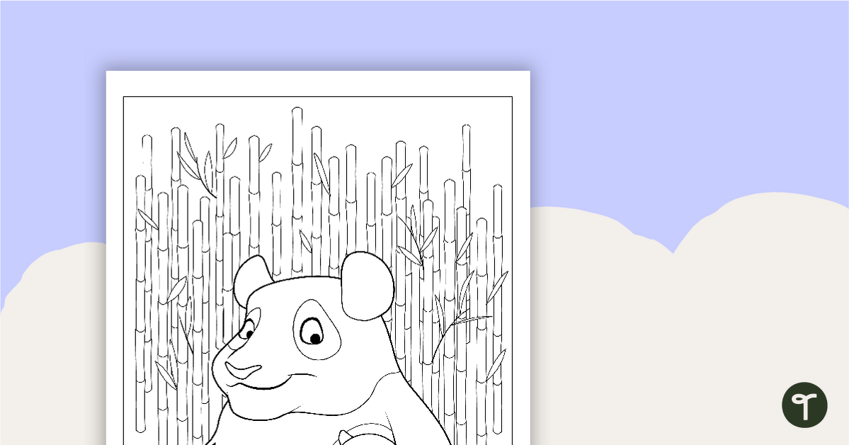 Panda Coloring Sheet teaching resource
