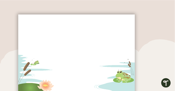 Frogs - Landscape Page Borders teaching resource