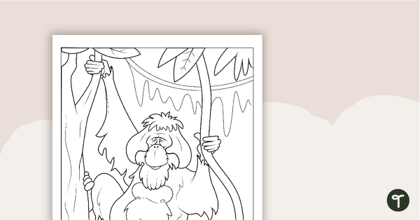 Preview image for Orangutan Coloring Sheet - teaching resource
