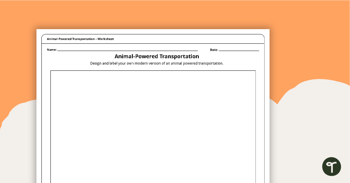 Animal-Powered Transportation - Worksheet teaching resource