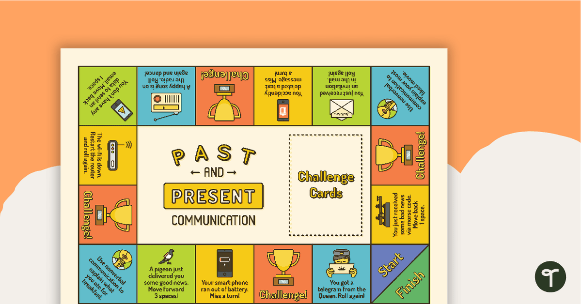 Past and Present Communication Board Game teaching resource