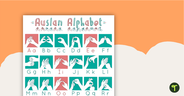 Auslan Fingerspelling Alphabet Poster teaching resource