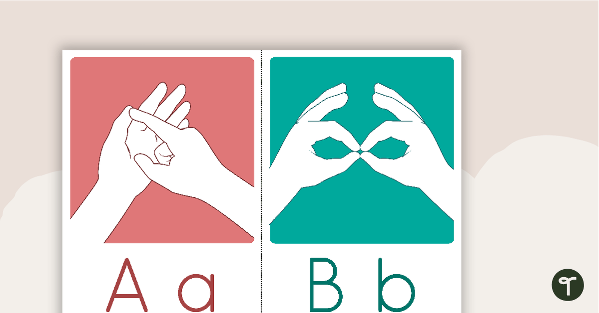 Auslan Fingerspelling Alphabet Flashcards teaching resource