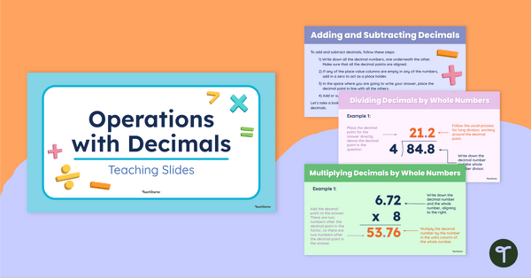 Go to Operations with Decimals Teaching Slides teaching resource