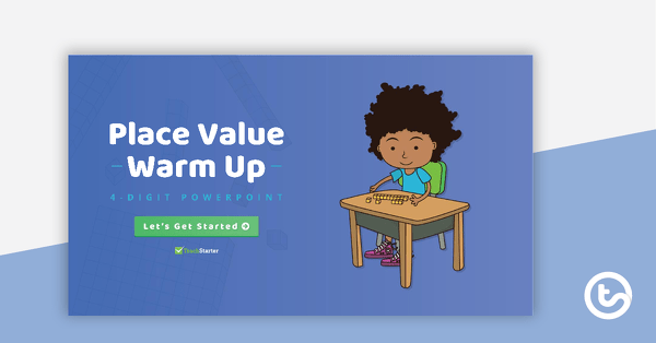 Preview image for 4-Digit Place Value Warm Up - Interactive PowerPoint - teaching resource
