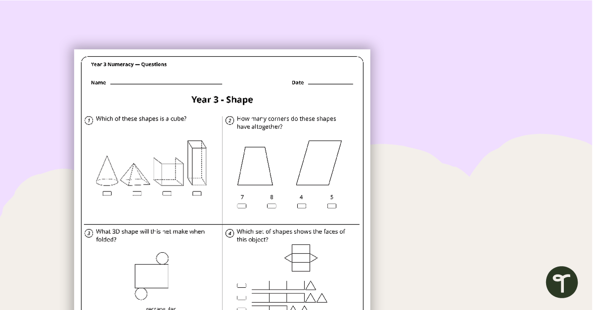 Numeracy Assessment Tool - Year 3 teaching resource