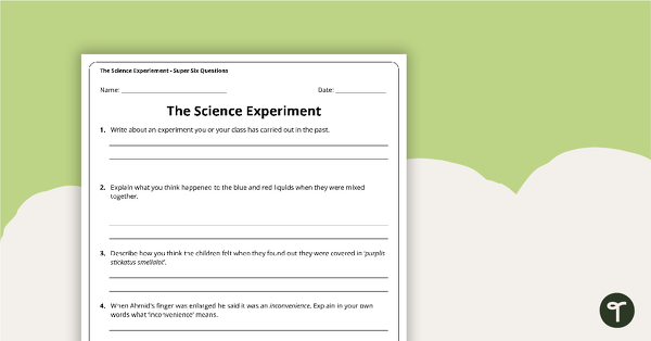Comprehension - Science Experiment teaching resource