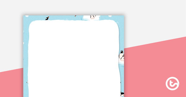 Go to Penguins – Portrait Page Border teaching resource